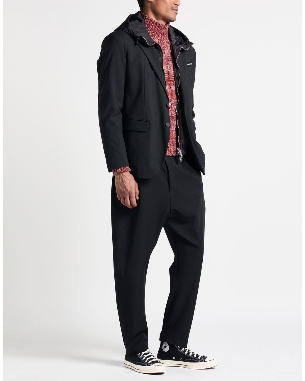 DSquared² Black Jacket Virgin Wool, Elastane, Polyamide for men