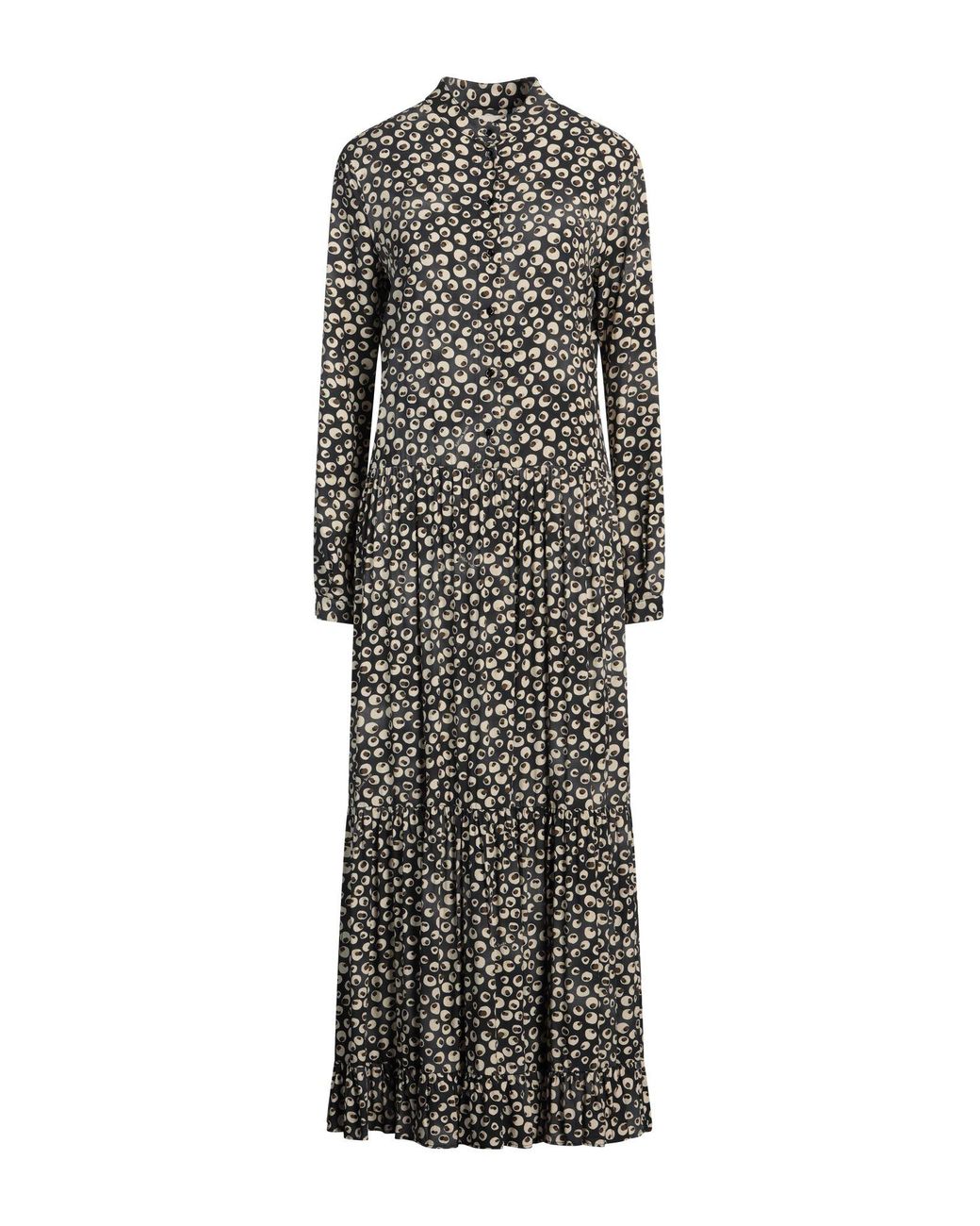 ALESSIA SANTI Gray Lead Maxi Dress Viscose