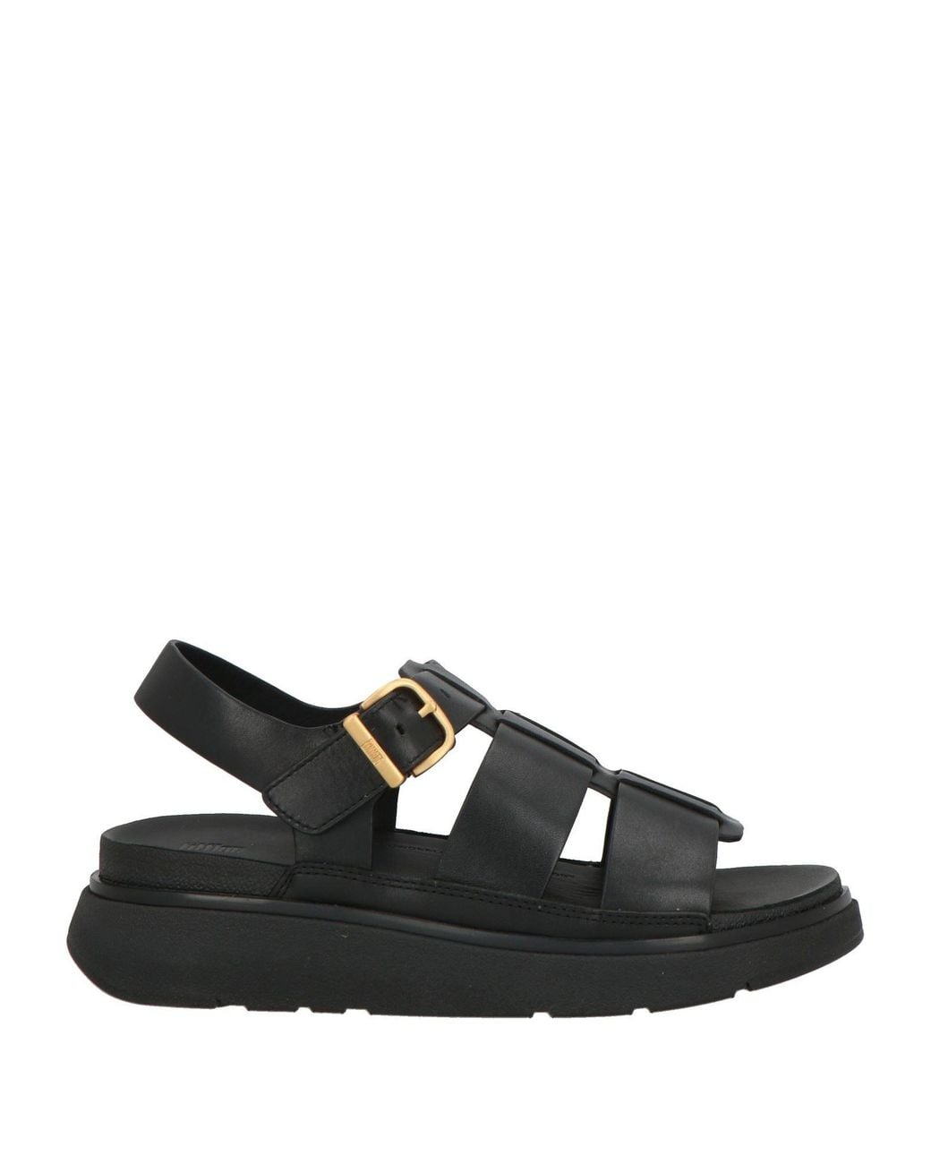 Fitflop Black Sandals Leather, Rubber for men