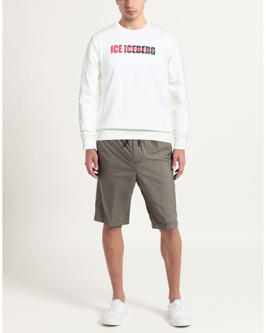 Ice Iceberg White Sweatshirt Cotton for men