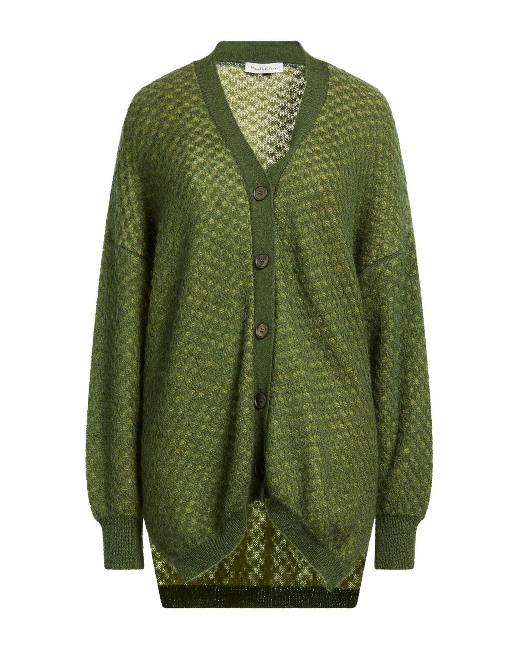 Manila Grace Green Cardigan Acrylic, Mohair Wool, Polyamide, Wool