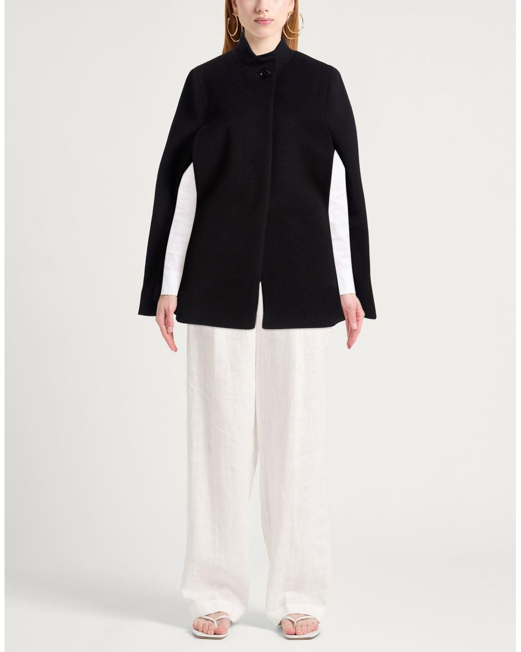 Cinzia Rocca Blue Icons Cape Wool, Polyamide, Cashmere
