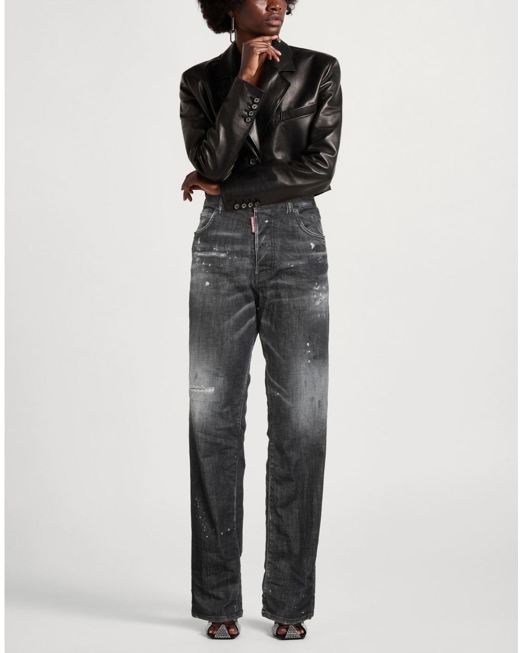 DSquared² Gray Charcoal Jeans Cotton, Elastane