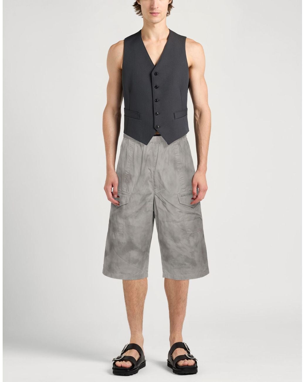Acne Gray Shorts & Bermuda Shorts Cotton for men