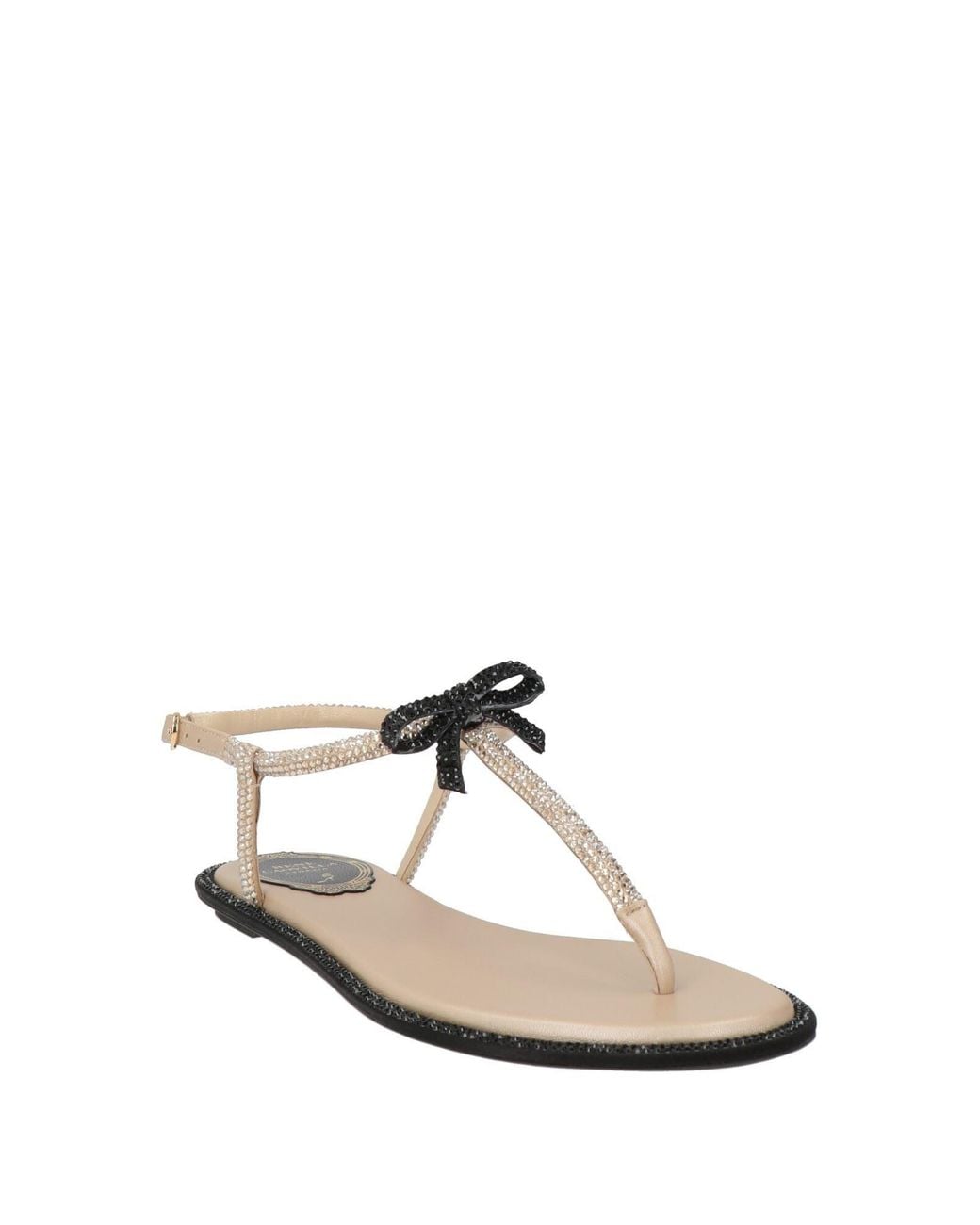 Rene Caovilla White Thong Sandals