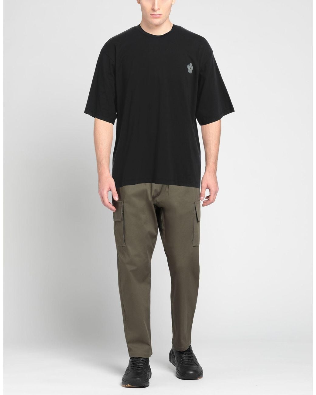 A PAPER KID Black T-Shirt Cotton for men