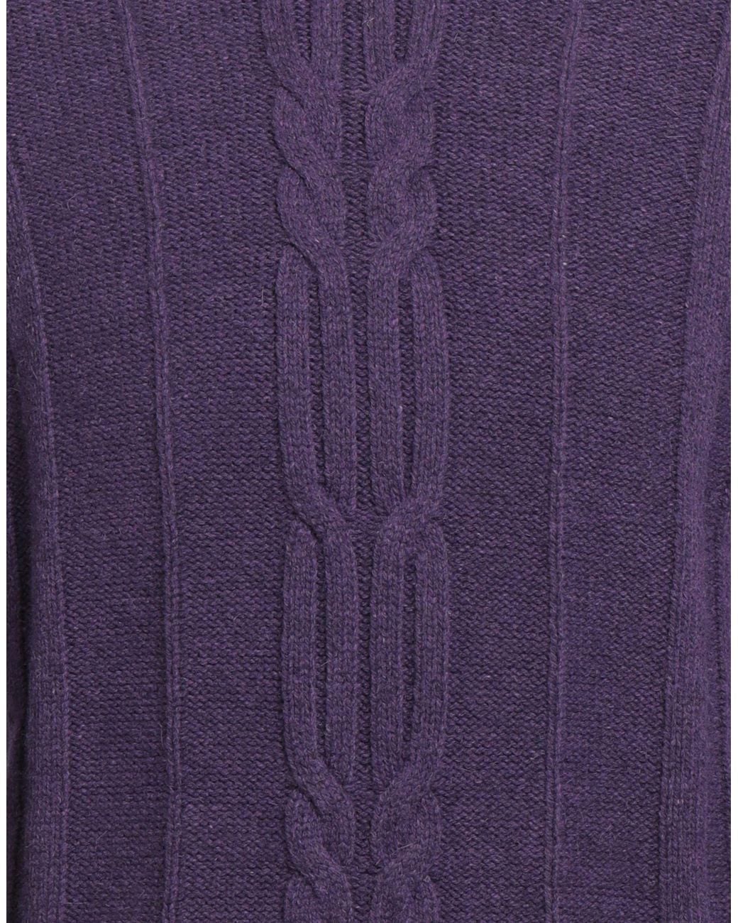 Alpha Studio Purple Turtleneck for men