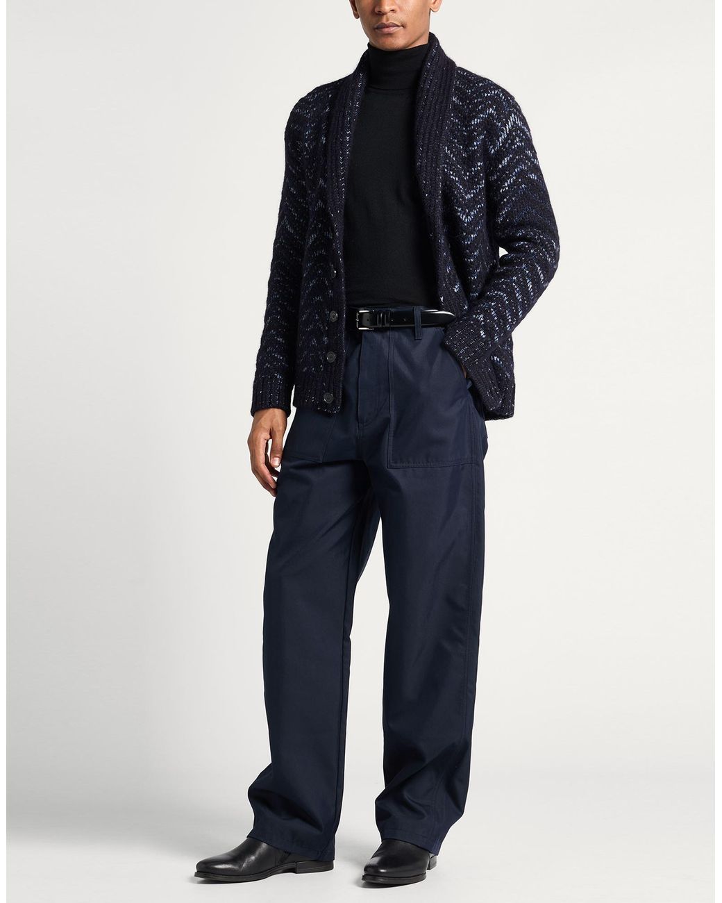 Missoni Blue Midnight Pants Cotton, Polyamide for men