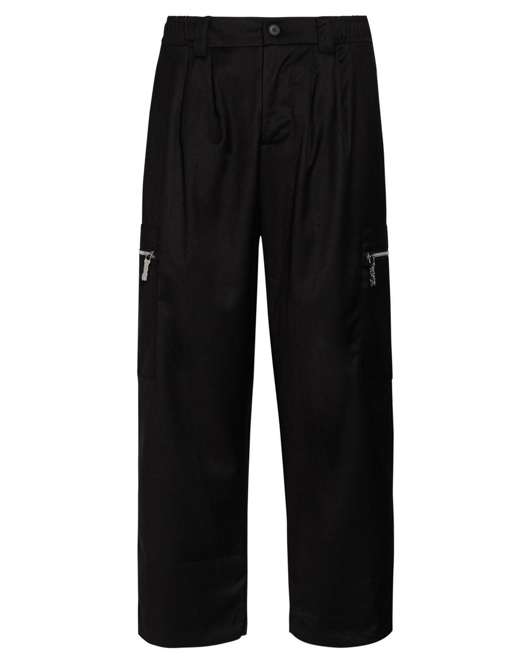 DISCLAIMER Black Pants Polyester, Viscose, Elastane for men