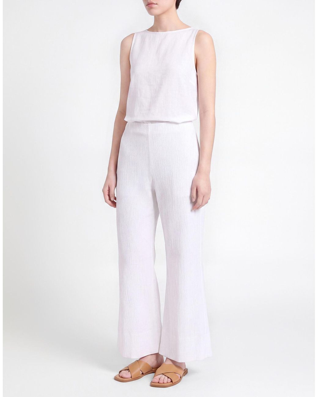 SEVENTY VENEZIA White Pants Cotton, Elastane