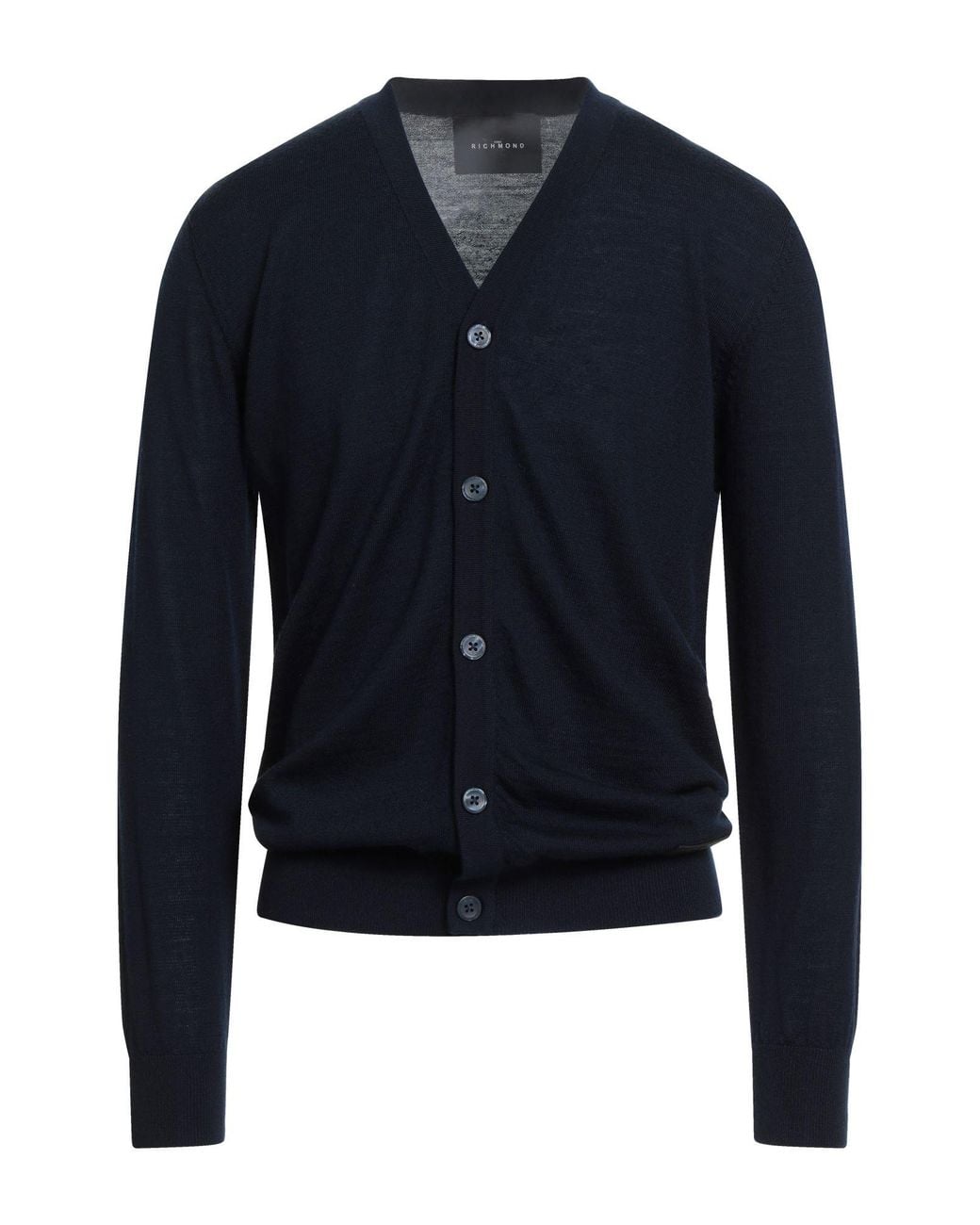 John Richmond Blue Midnight Cardigan Merino Wool for men