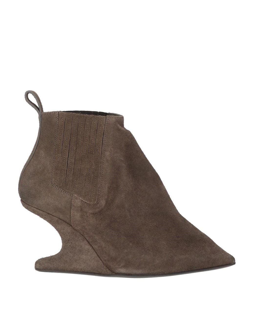 Rick Owens Brown Ankle Boots