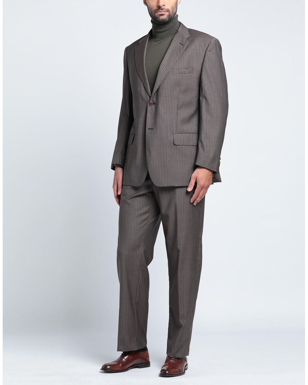 Domenico Tagliente Wool Suit in Steel Grey for Men Black Mens Clothing Suits Two-piece suits 
