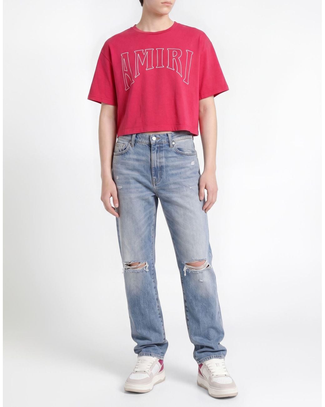 Amiri Red Fuchsia T-Shirt Cotton