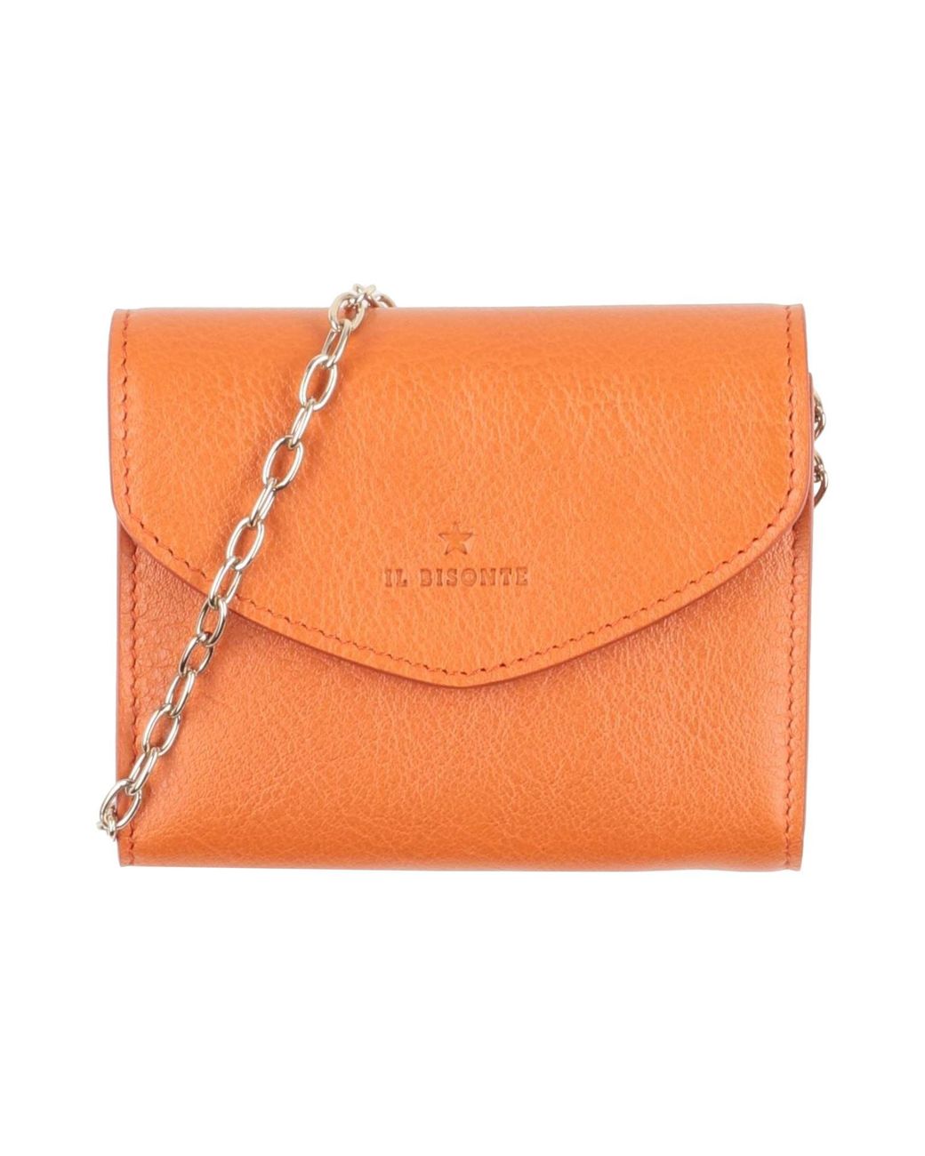 Il Bisonte Orange Tan Crossbody Wallet Leather