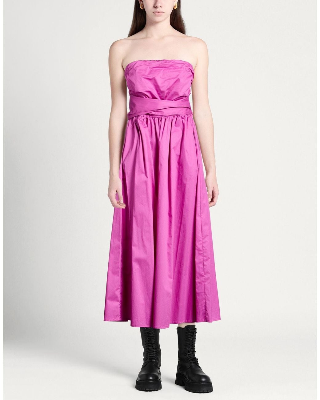 Rebel Queen Pink Midi Dress