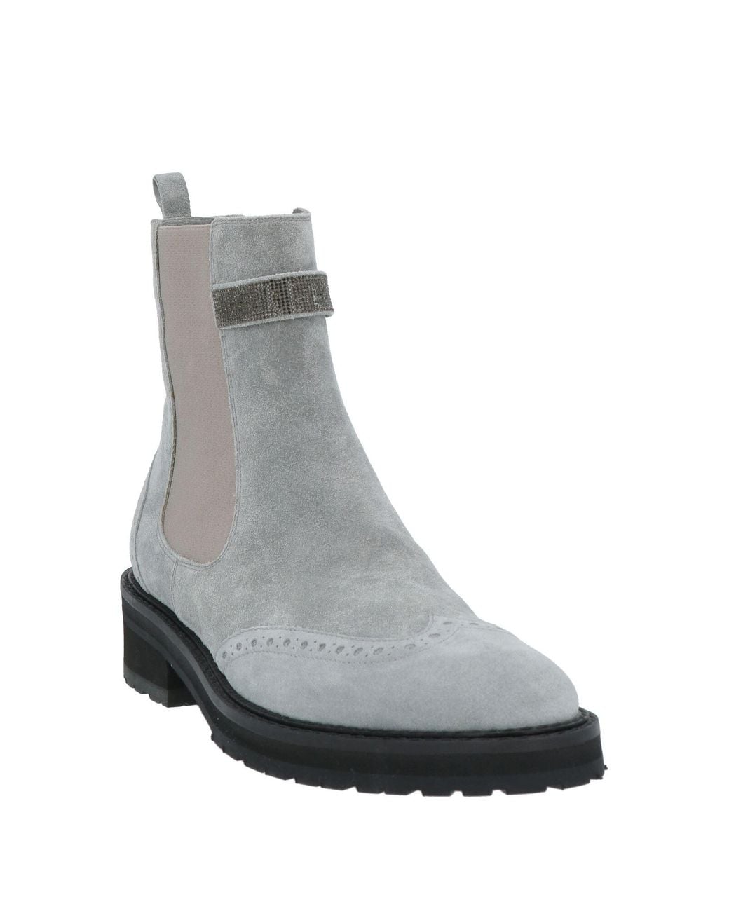 Eleventy Gray Ankle Boots Leather