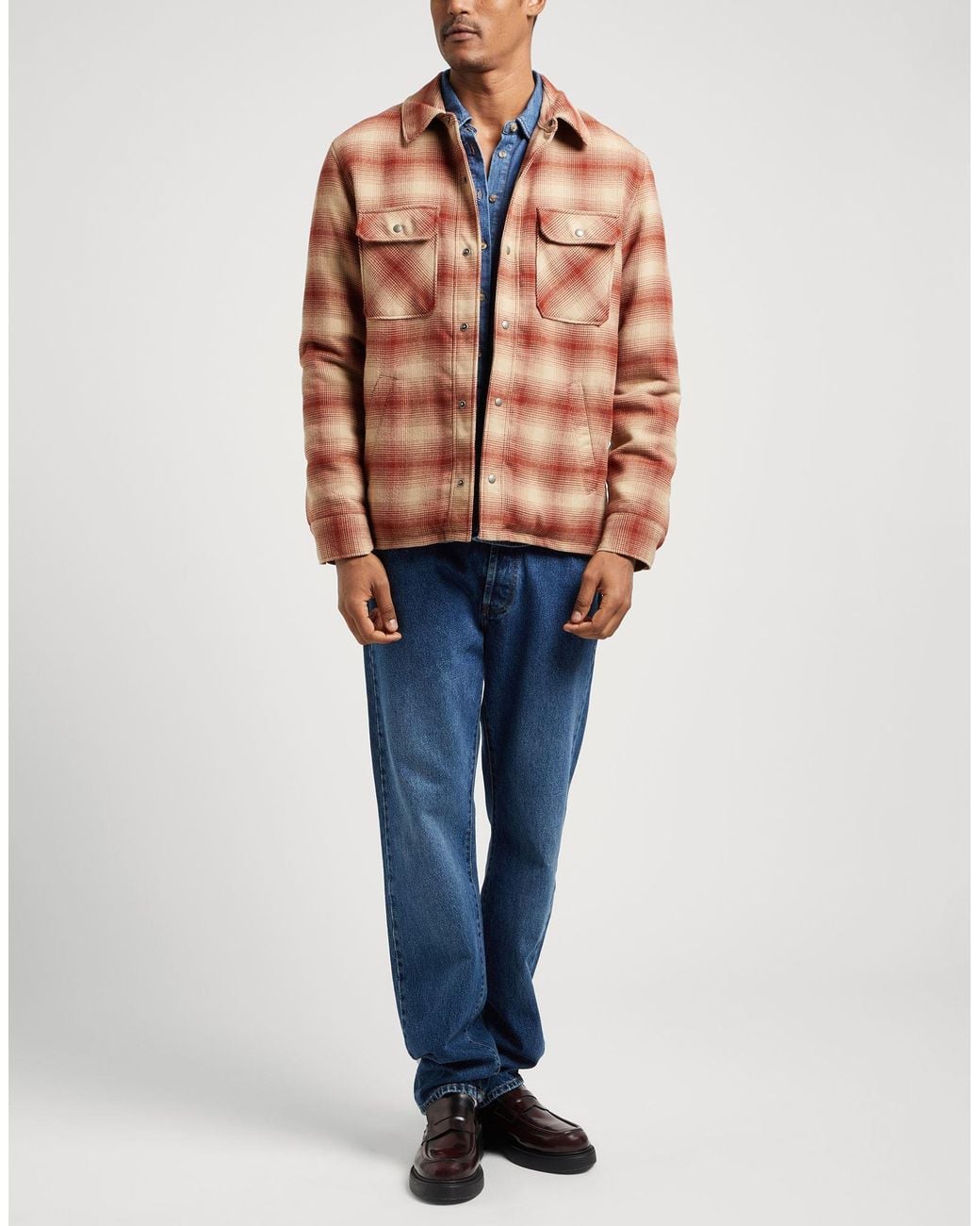 Sandro Brown Jacket Polyester, Viscose for men