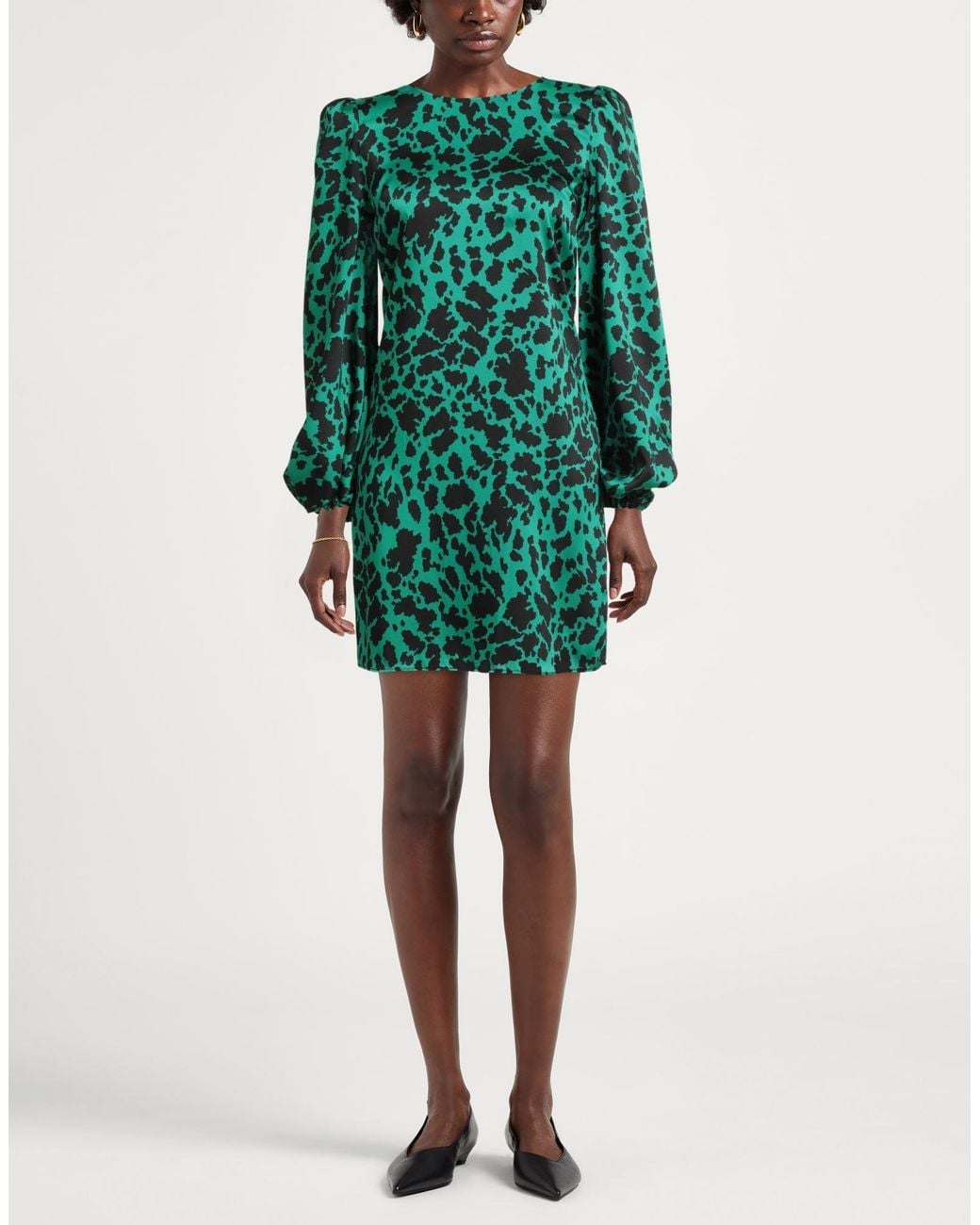 Liu Jo Green Emerald Mini Dress Polyester, Polyamide