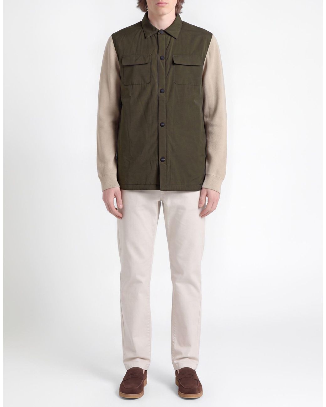 Façonnable Green Jacket Polyester, Cotton for men