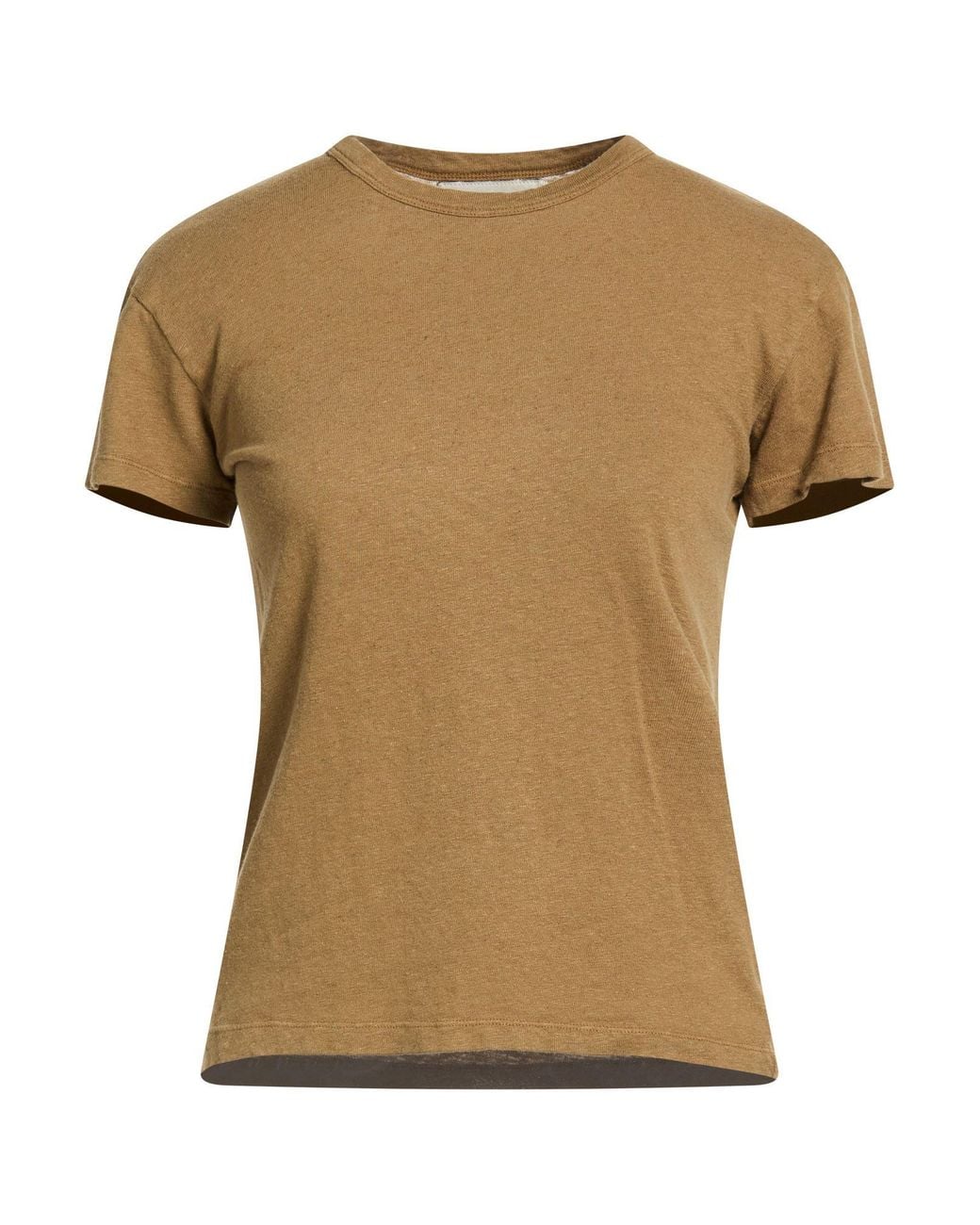 Officine Generale Natural T-Shirt Cotton, Linen