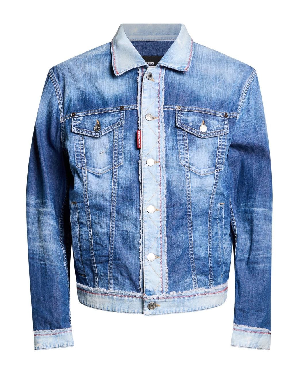 DSquared² Blue Denim Outerwear Cotton, Elastane for men