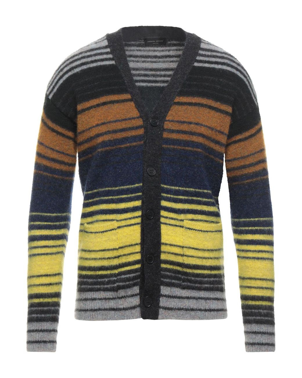 Roberto Collina Synthetic Cardigan in Yellow for Men - Lyst