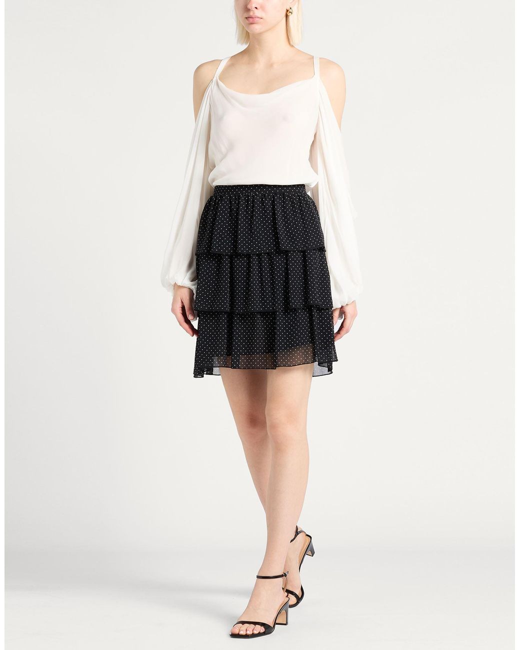 Gaelle Paris Black Mini Skirt Polyester