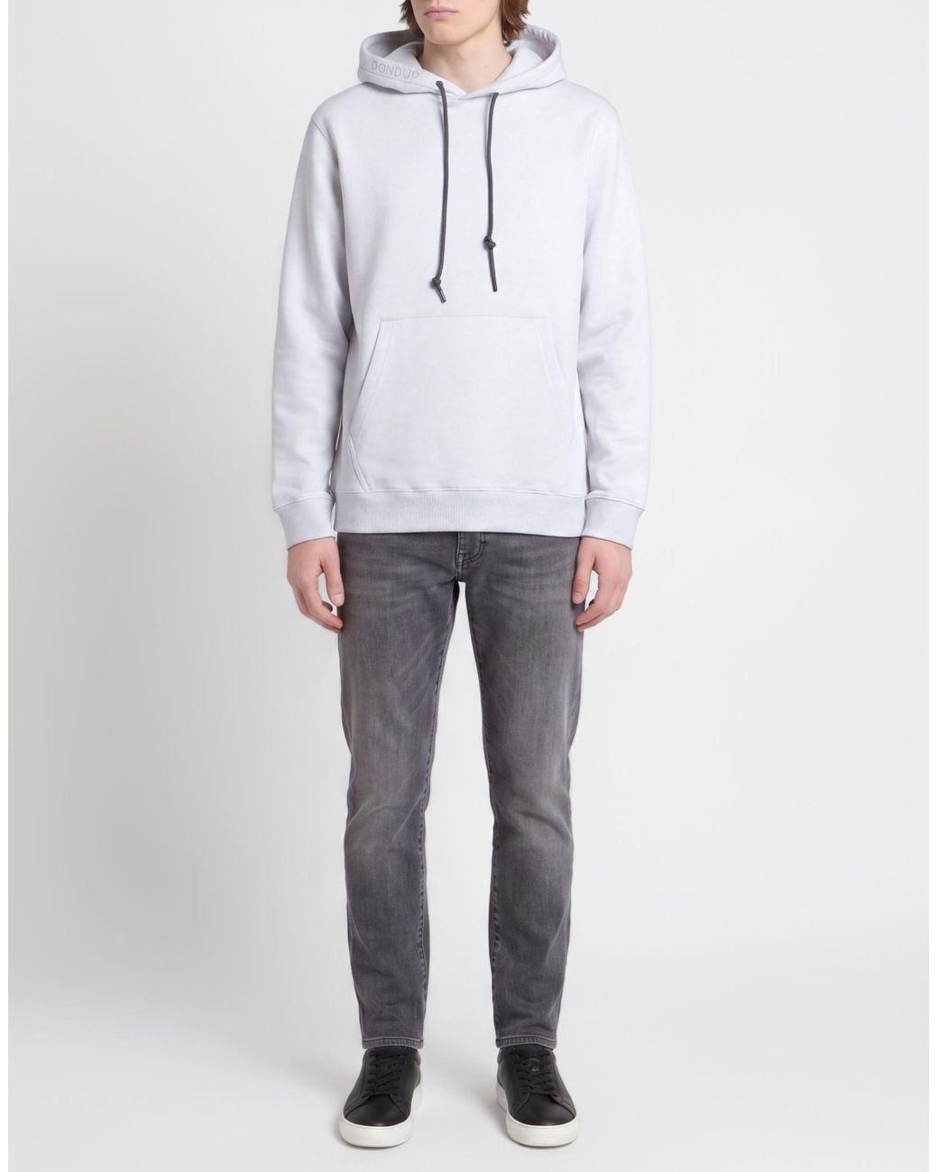 Dondup White Sweatshirt Cotton, Elastane for men