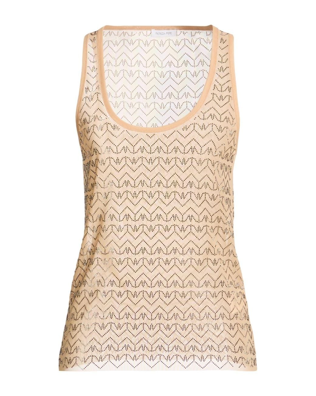 Patrizia Pepe Natural Top Polyester, Elastane