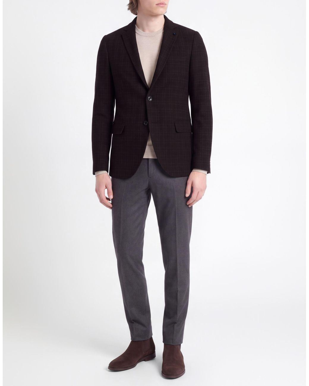 Massimo Rebecchi Black Blazer Polyester, Wool for men