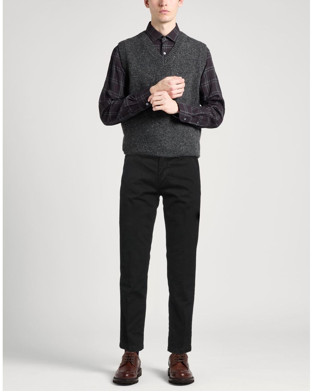 Siviglia Black Pants Cotton, Elastane for men
