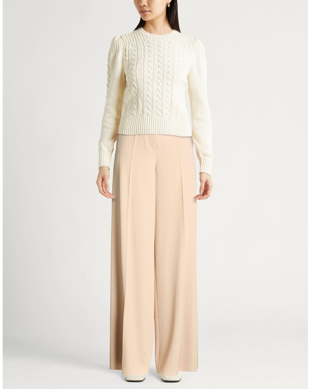 Max Mara Natural Pants Virgin Wool