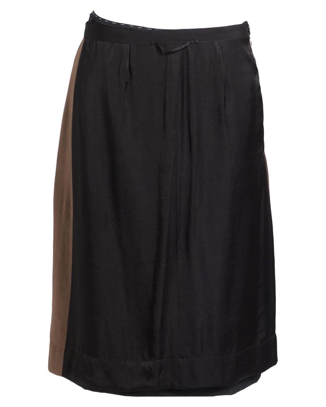 Maison Margiela Brown Khaki Midi Skirt Polyester, Wool, Acetate, Cupro