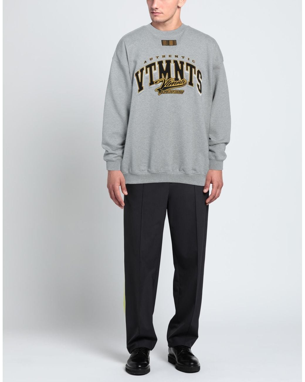 Vetements Gray Sweatshirt Cotton, Elastane, Polyester for men