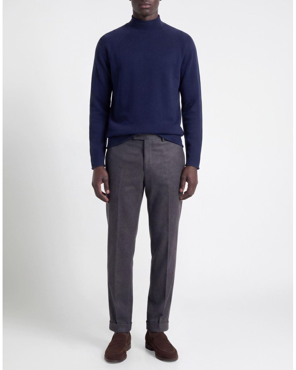 Zanone Blue Turtleneck Cashmere for men