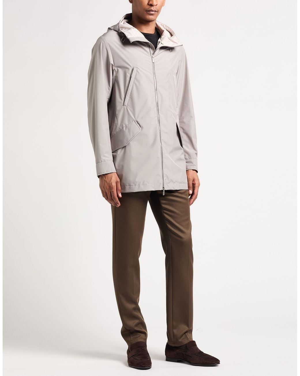 Moorer Gray Overcoats & Trench Coats for men