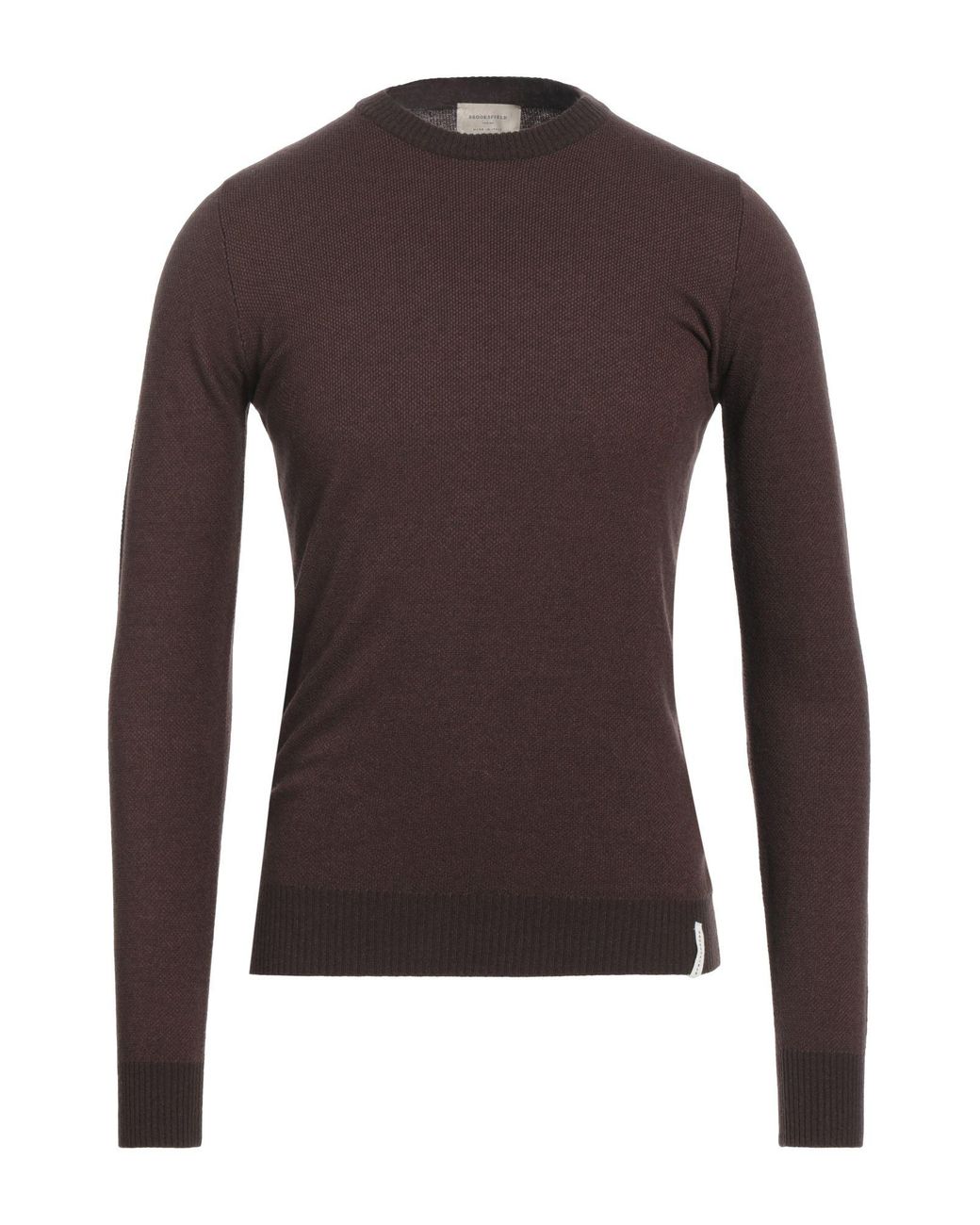 Brooksfield Brown Sweater Wool, Cotton, Polyamide for men