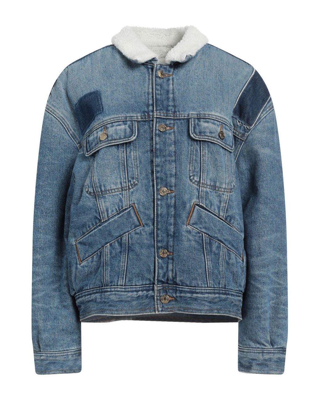 Sandro Blue Denim Outerwear