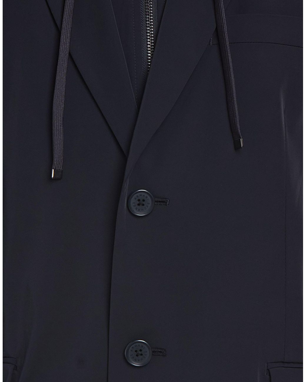ARMANI EXCHANGE Blue Midnight Jacket Polyamide, Elastane for men