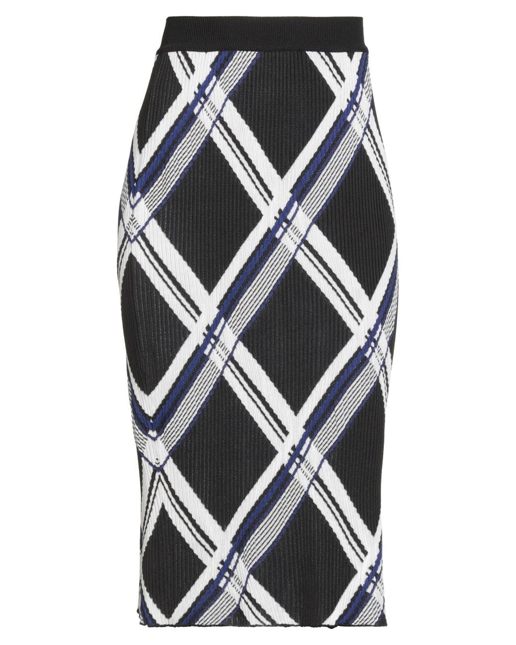 Burberry Black Midi Skirt Silk, Polyamide, Elastane