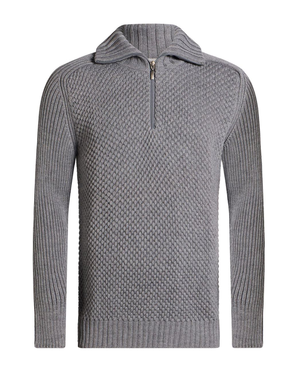 PHILOTINTO Gray Sweater Merino Wool, Acrylic for men
