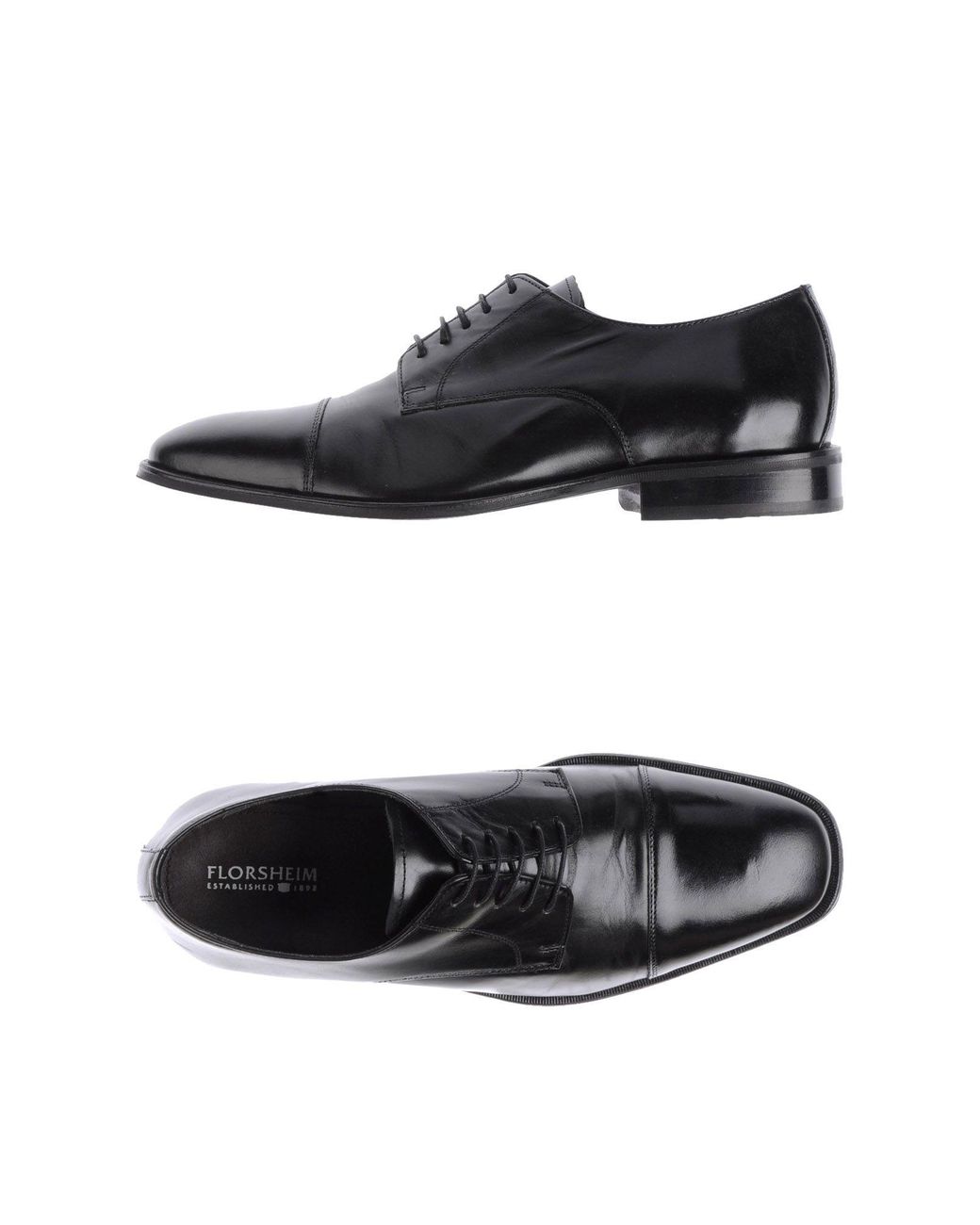 Florsheim Leather Laceup Shoe in Black for Men Lyst