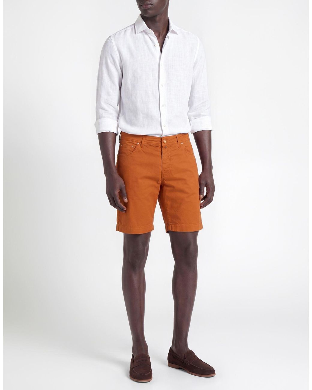 Jacob Cohen Orange Shorts & Bermuda Shorts Cotton, Elastane, Polyester for men