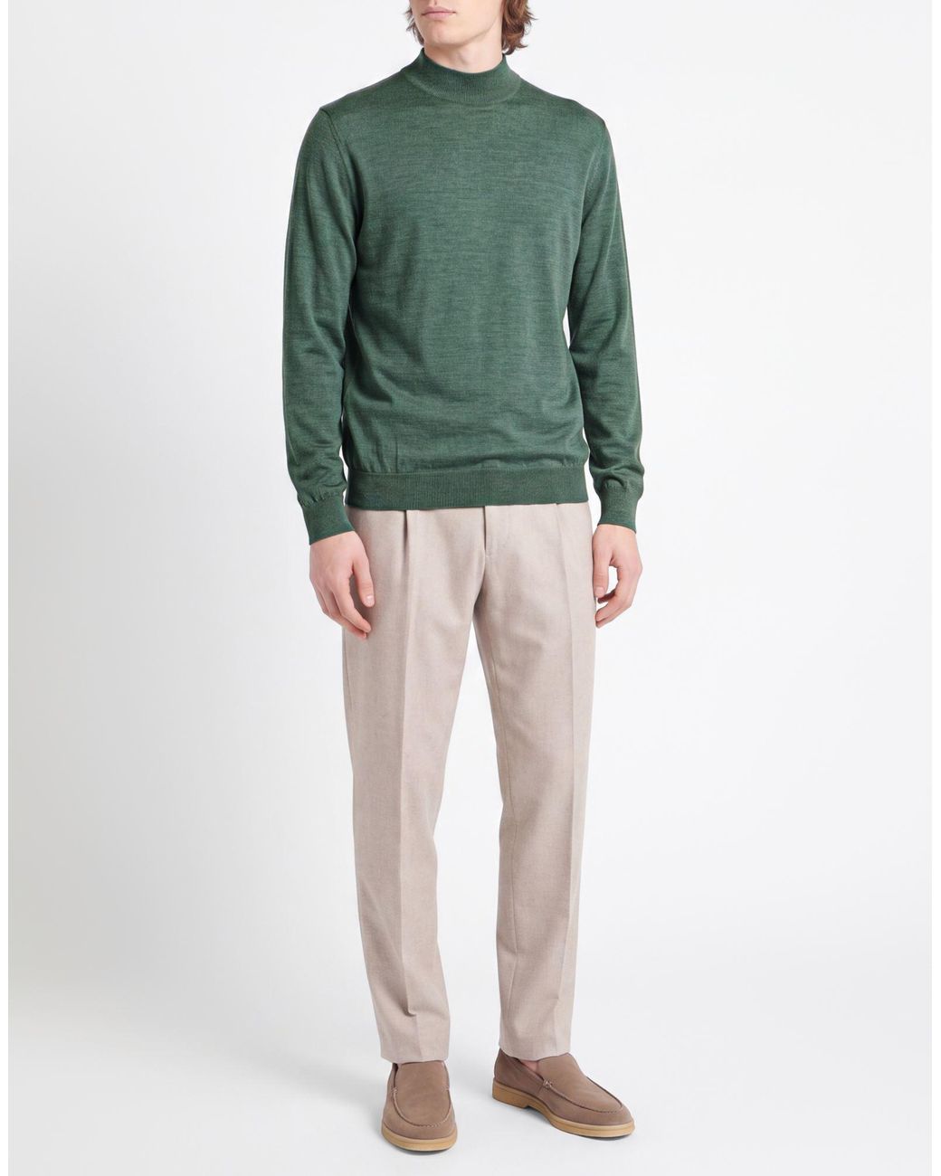 Fedeli Green Turtleneck for men