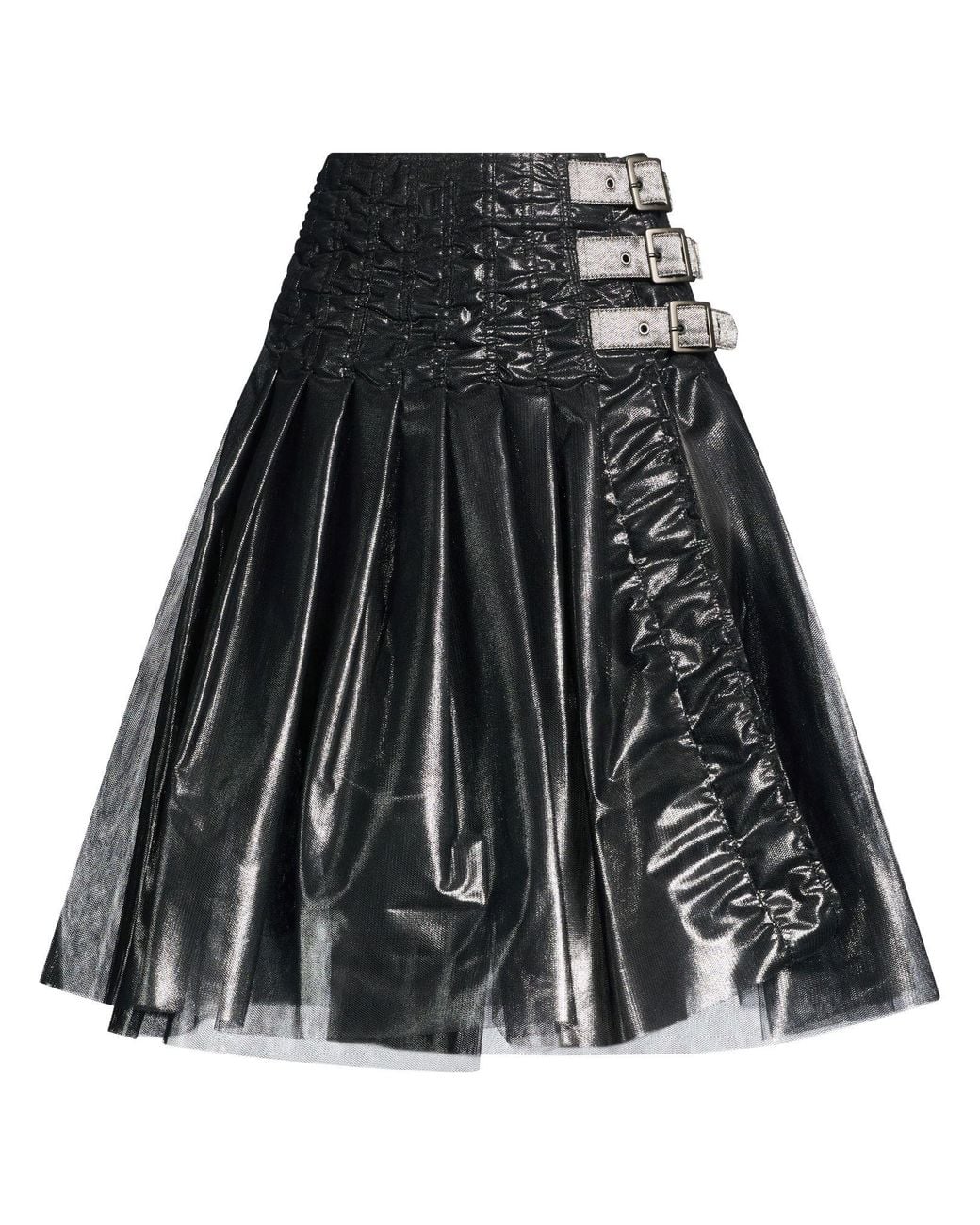 Junya Watanabe Black Midi Skirt Nylon