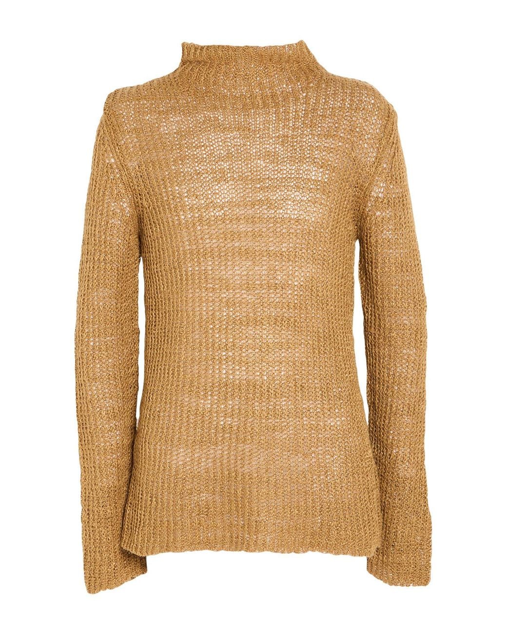 Dries Van Noten Natural Turtleneck Linen, Polyamide for men