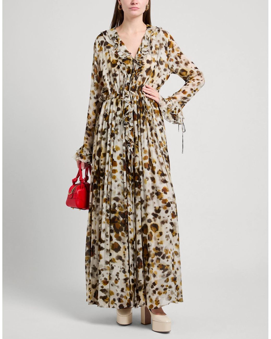 MSGM Metallic Maxi Dress Viscose