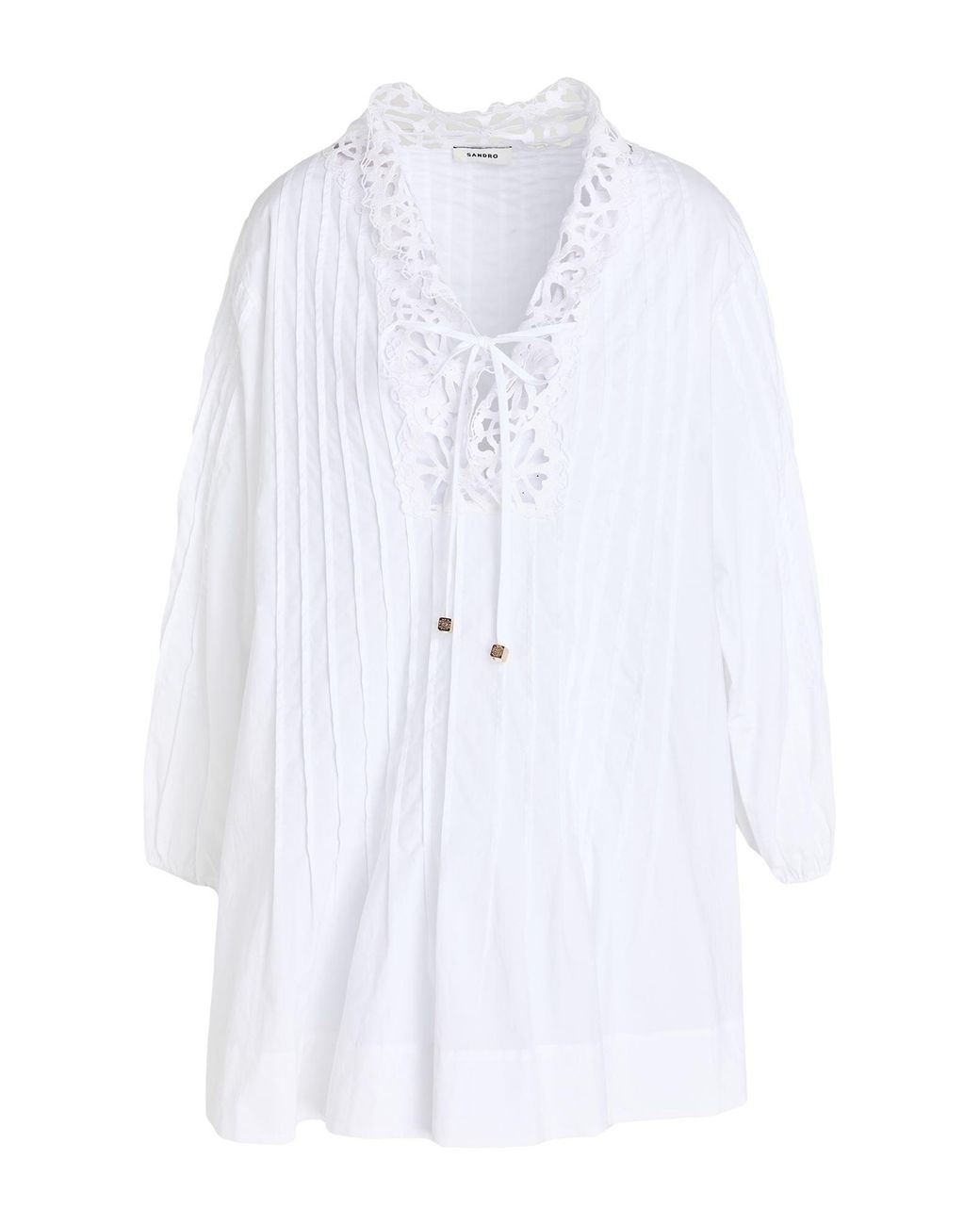 Sandro White Mini Dress Cotton