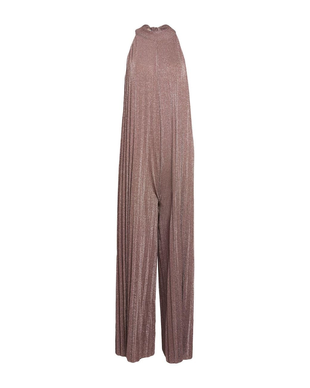 SOLOTRE Purple Jumpsuit Viscose, Polyamide, Metallic Polyester, Elastane